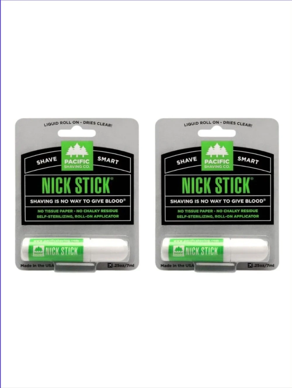 🆕️ 2pks Pacific Shaving Co. Nick Stick .25oz each